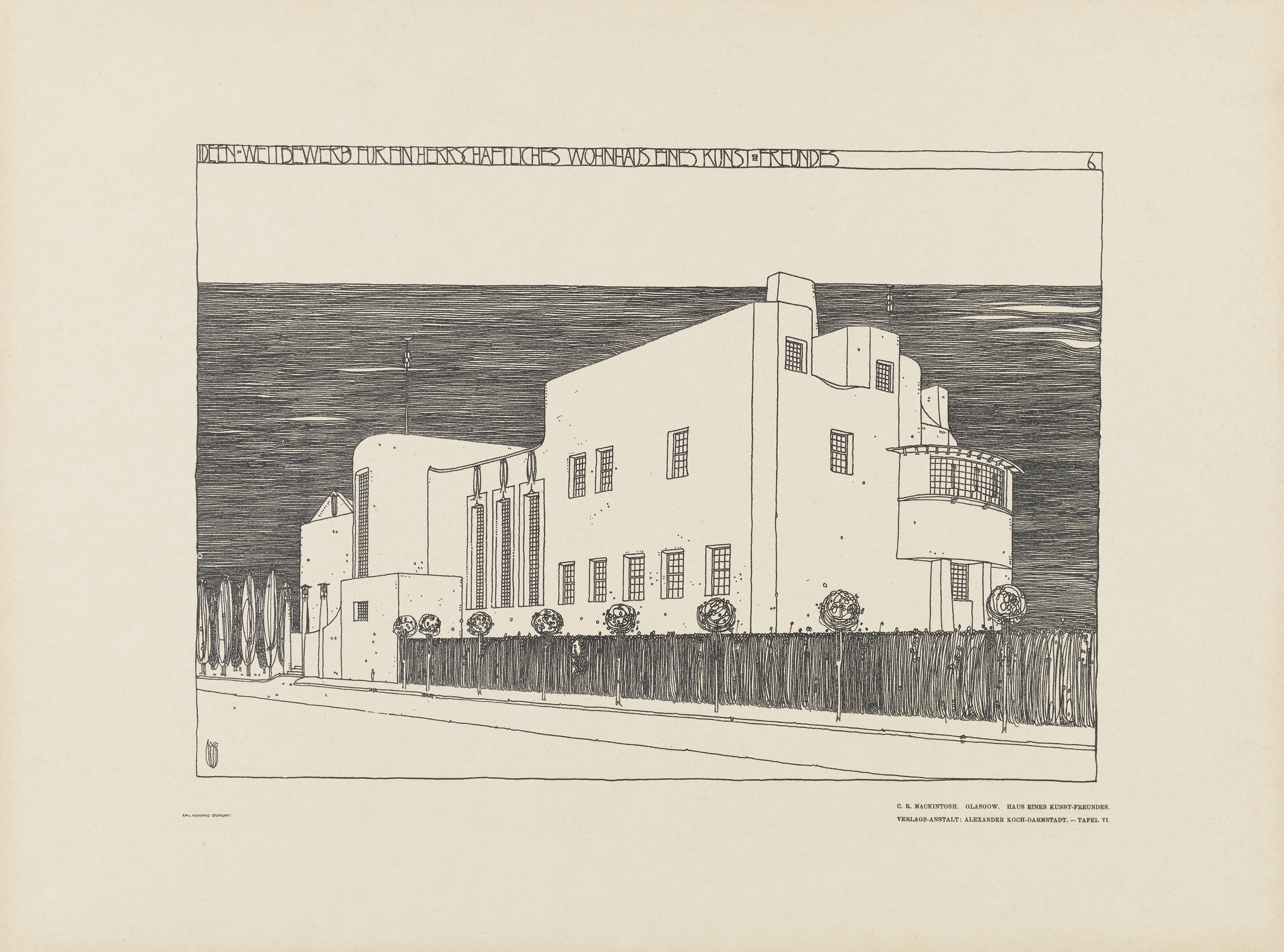 Charles Rennie Mackintosh. House for an Art Lover, competition entry, 1901–2