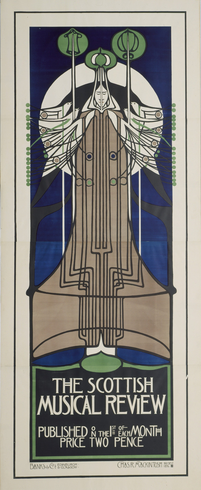 Charles Rennie Mackintosh. The Scottish Musical Review (Poster for a magazine), 1896