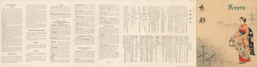 Hatsusaburo Yoshida. Bird's-eye-view Kyoto and its environs. 1947