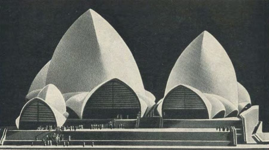 Оперный театр в Сиднее. 1957 г. Макет