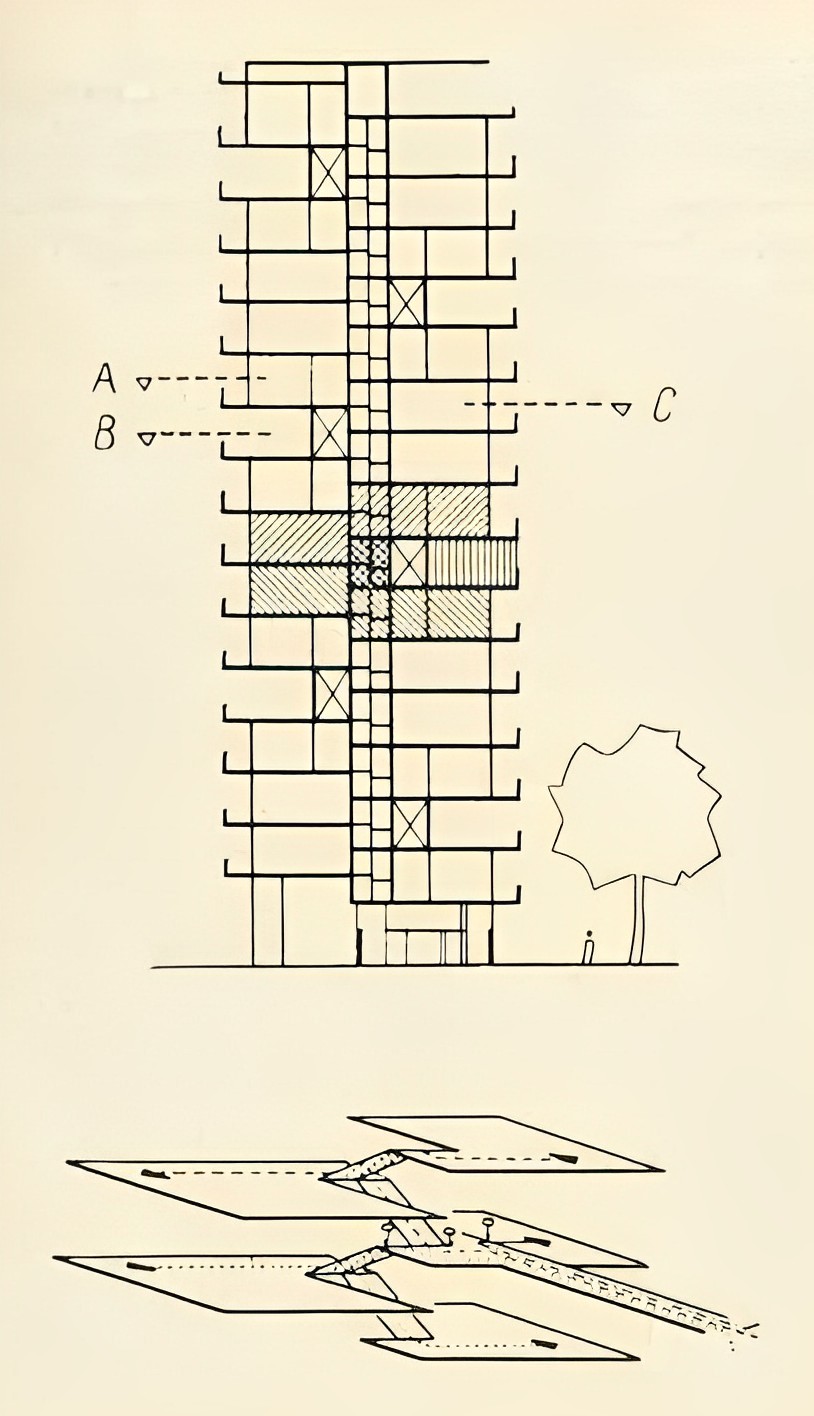 Высотный дом в Норд-Кеннемерленде. 1957—1959