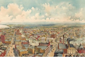 Панорамный вид города Милуоки, 1898