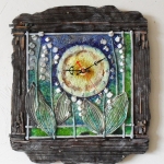 Ландыши. Шамот, фаянс, глина, смальта.