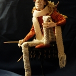 Портретная кукла - Купидон. Керамопластик, текстиль. Высота 270 мм.