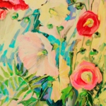 Мальвы. Бумага, акрил. Мальвы. Бумага, акрил.